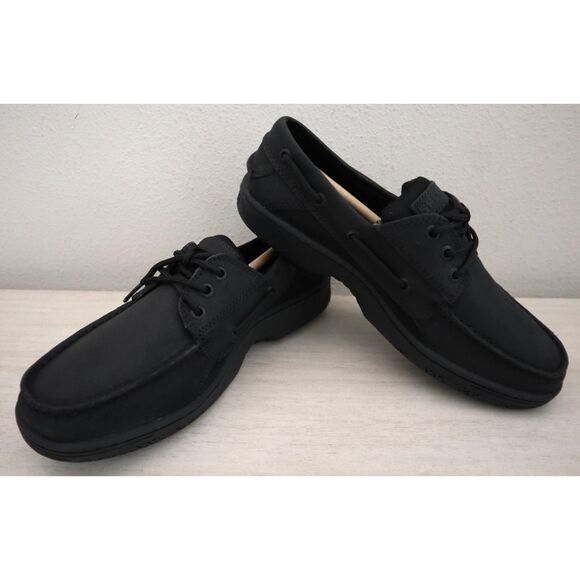 Sperry STS24997 Men's Sz 8W Black Billfish 3-Eye Leather Boat Shoes - Picture 1 of 13